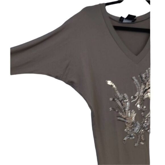 Jay Ahr Beaded Sequin Applique Long Sleeve Dress XS - Picture 6 of 10